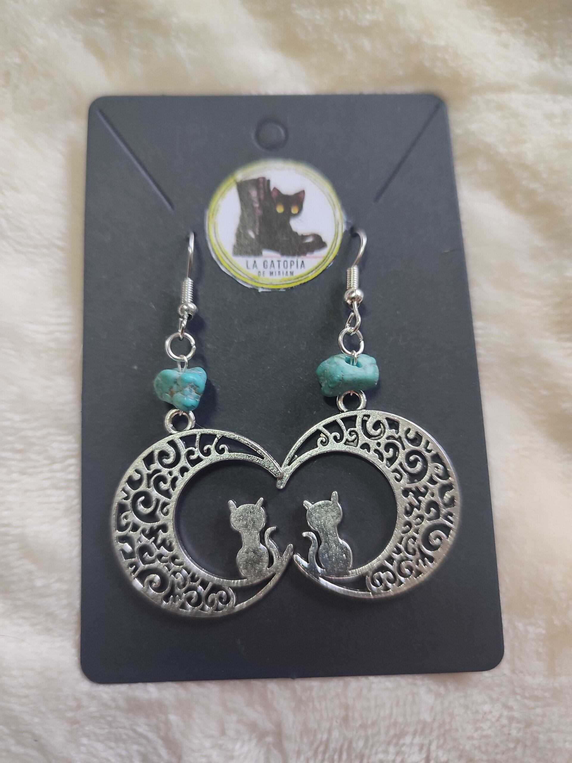 Conjunto pendientes y colgante con Turquesa - 7