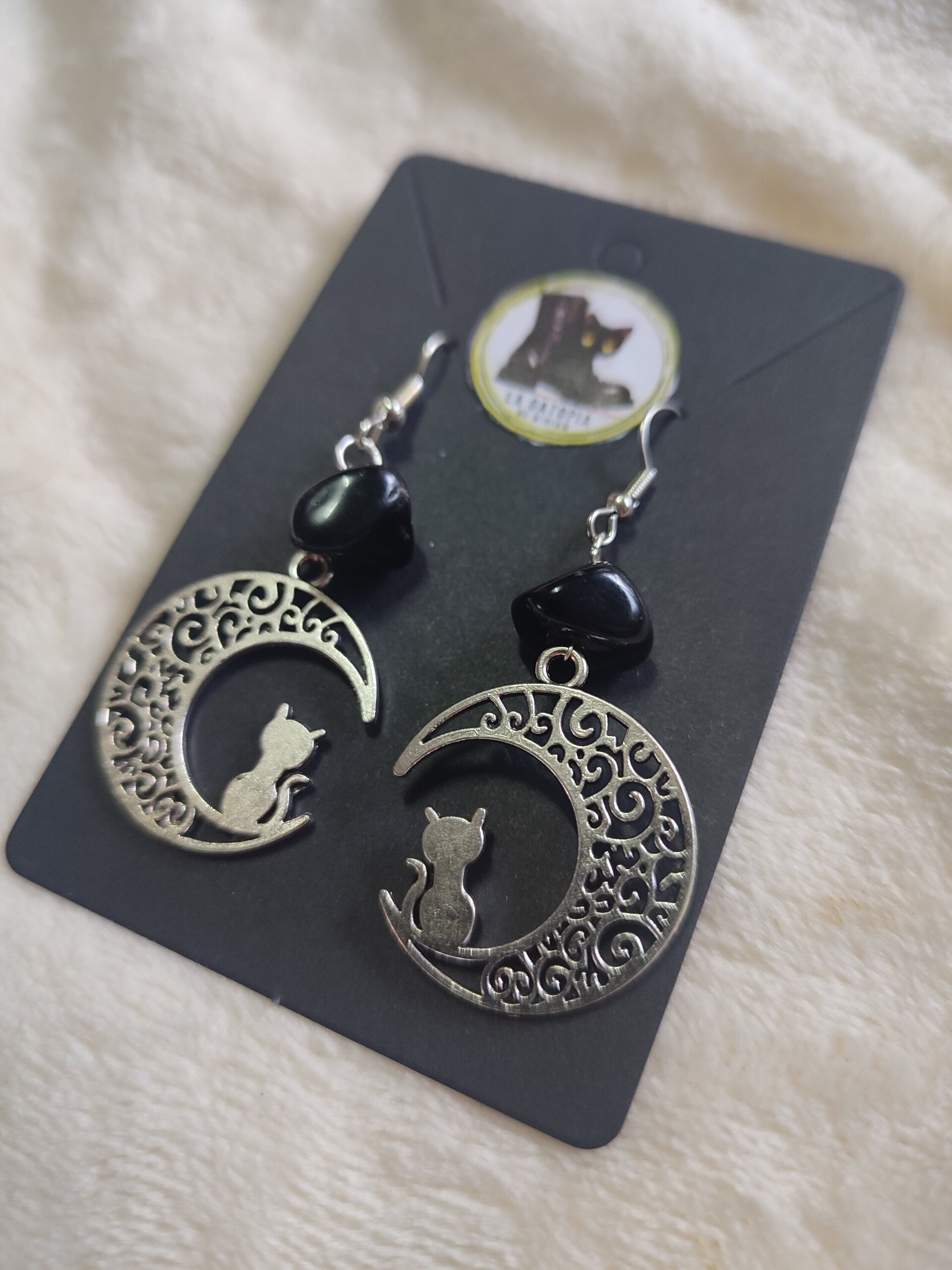Conjunto Pendientes y colgante con Obsidiana - 4