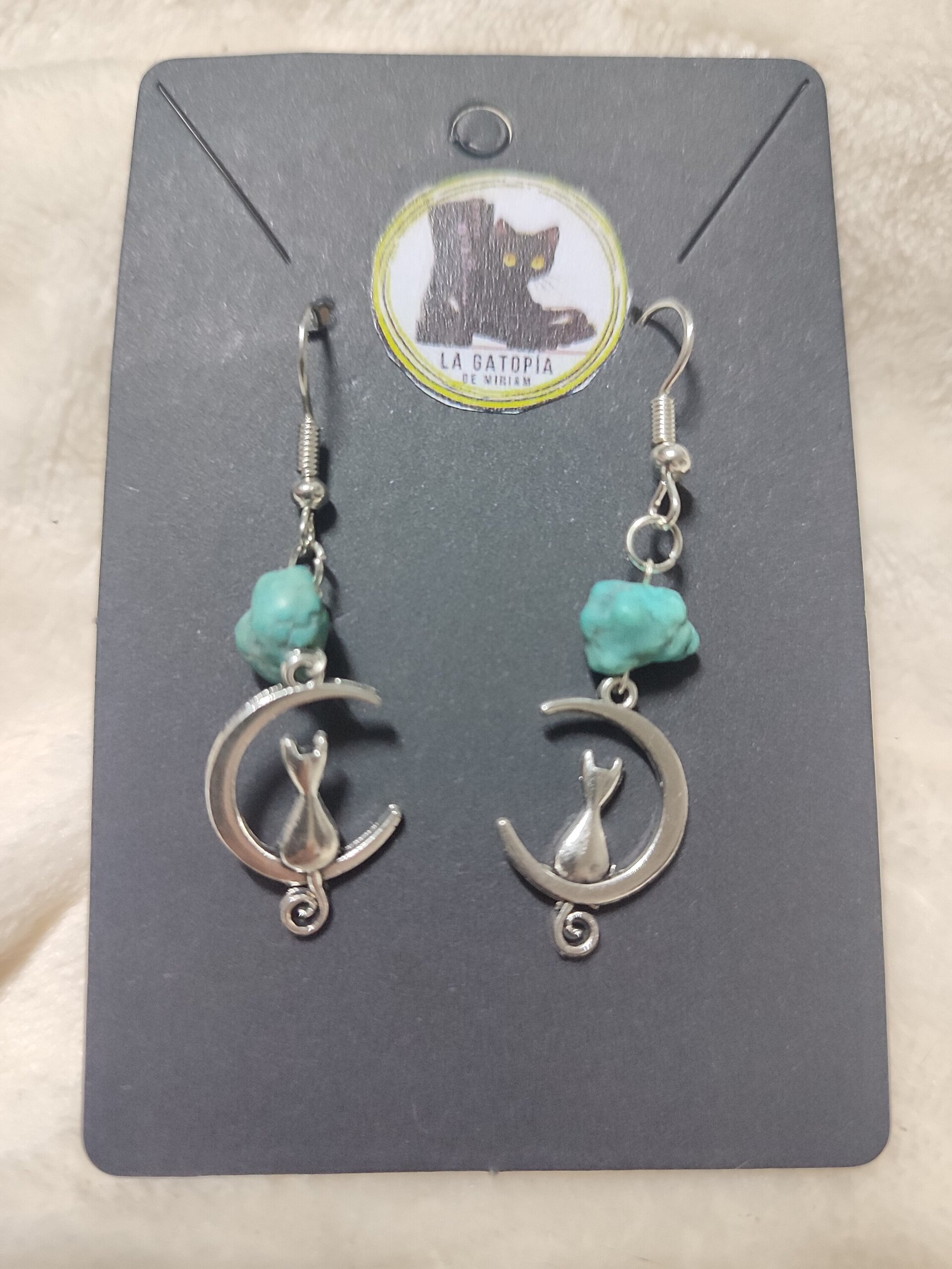 Pendientes con Turquesas artesanales - 2