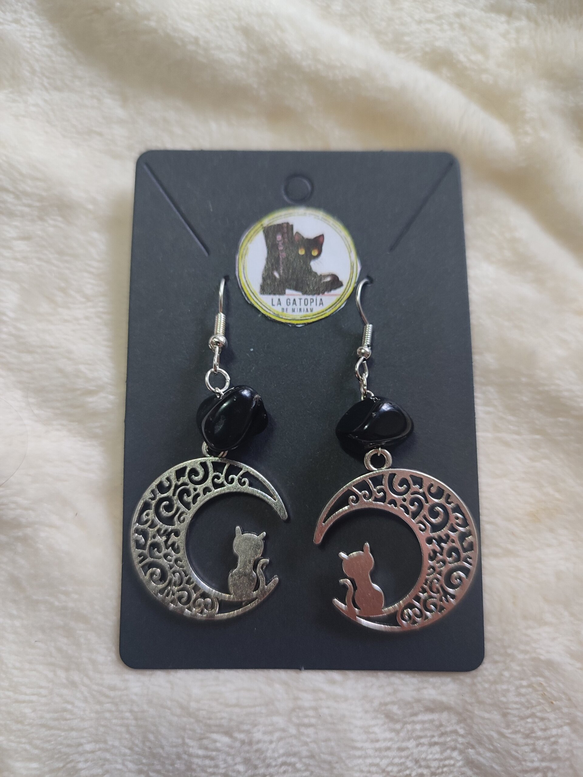 Conjunto Pendientes y colgante con Obsidiana - 5