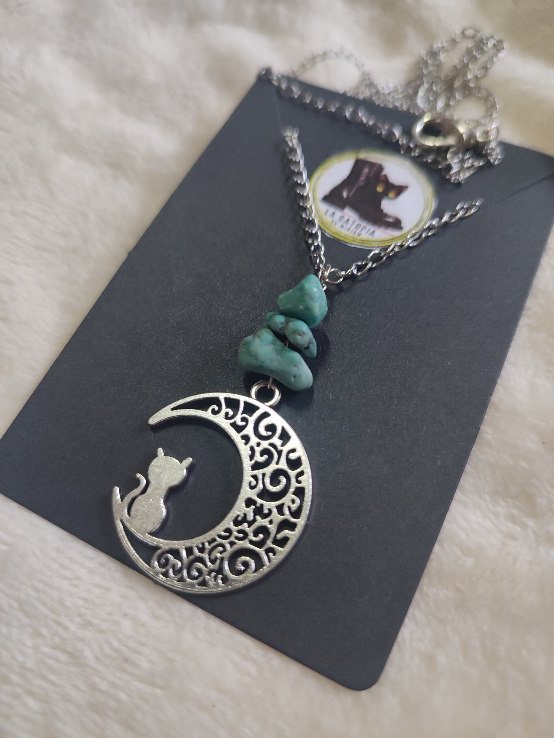 Conjunto pendientes y colgante con Turquesa - 4