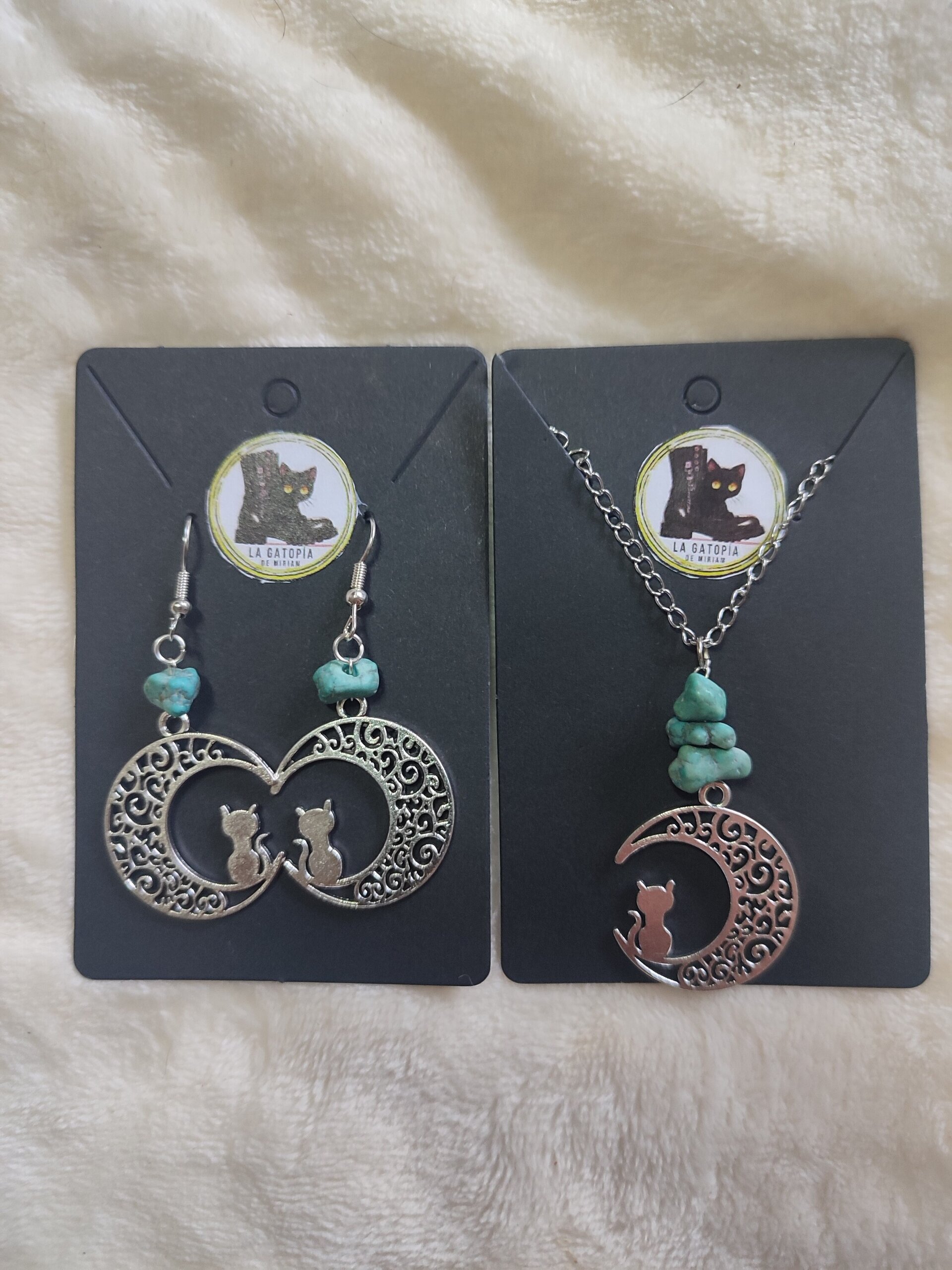 Conjunto pendientes y colgante con Turquesa - 2