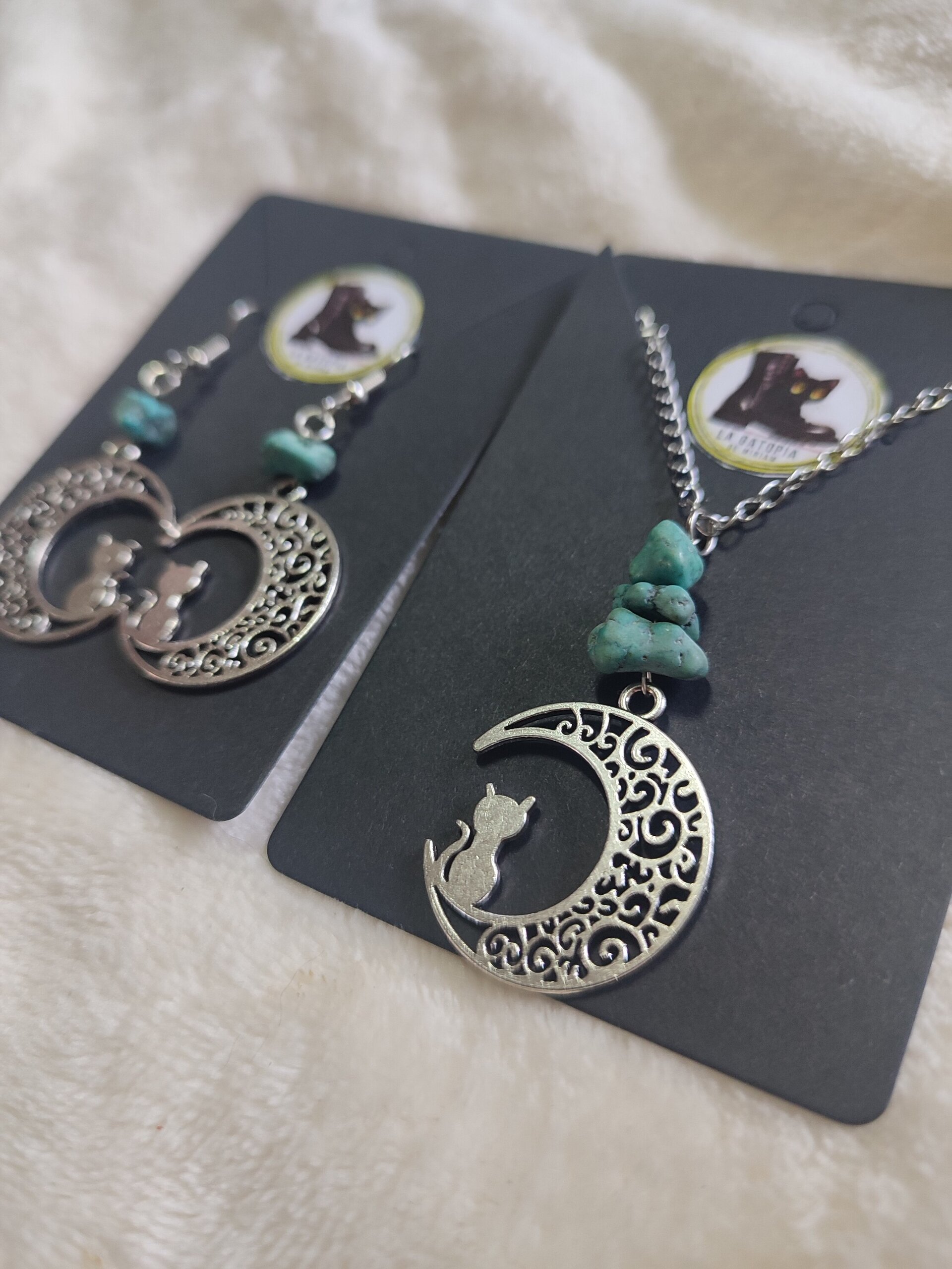 Conjunto pendientes y colgante con Turquesa - 3