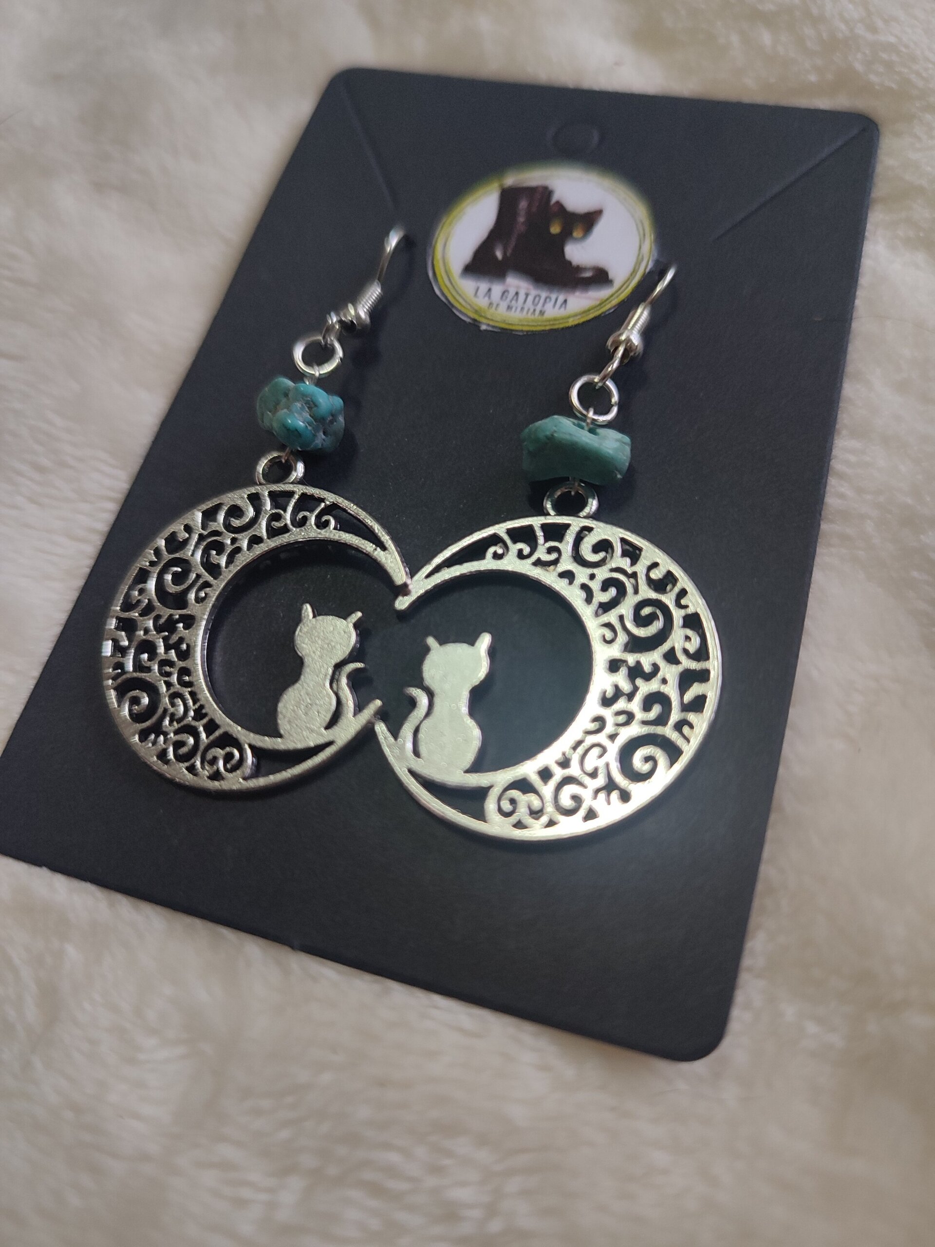Conjunto pendientes y colgante con Turquesa - 6